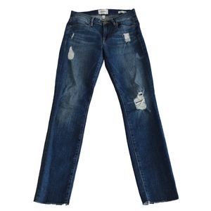 Frame Size 26 Le High Skinny Crop Hilltop Distressed Raw Hem Jeans